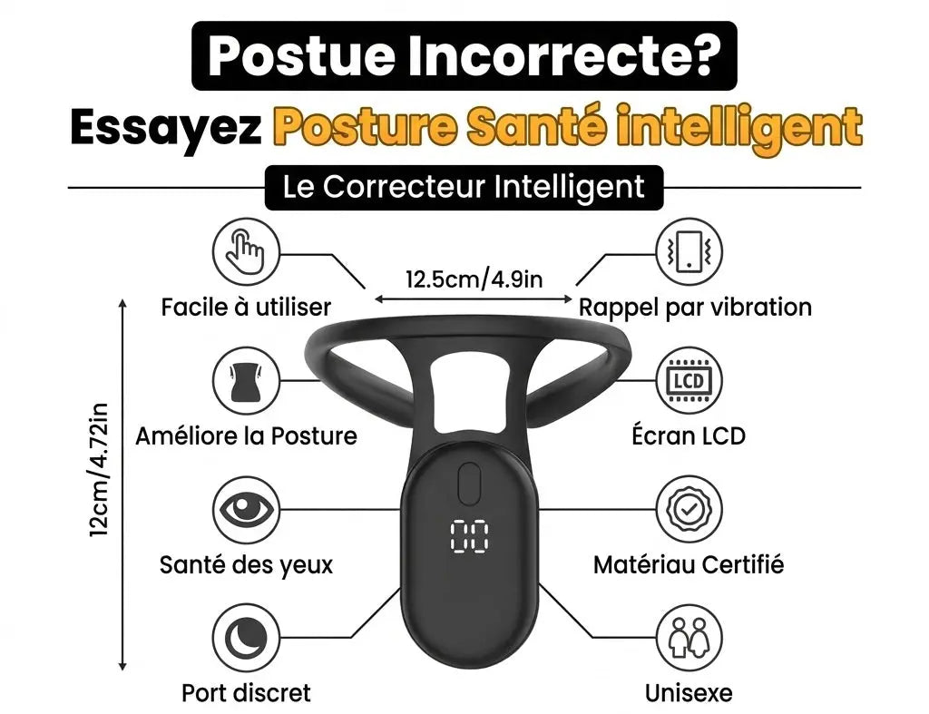 Correcteur de Posture Intelligent - Dites Adieu au Mal de Dos MoVibe